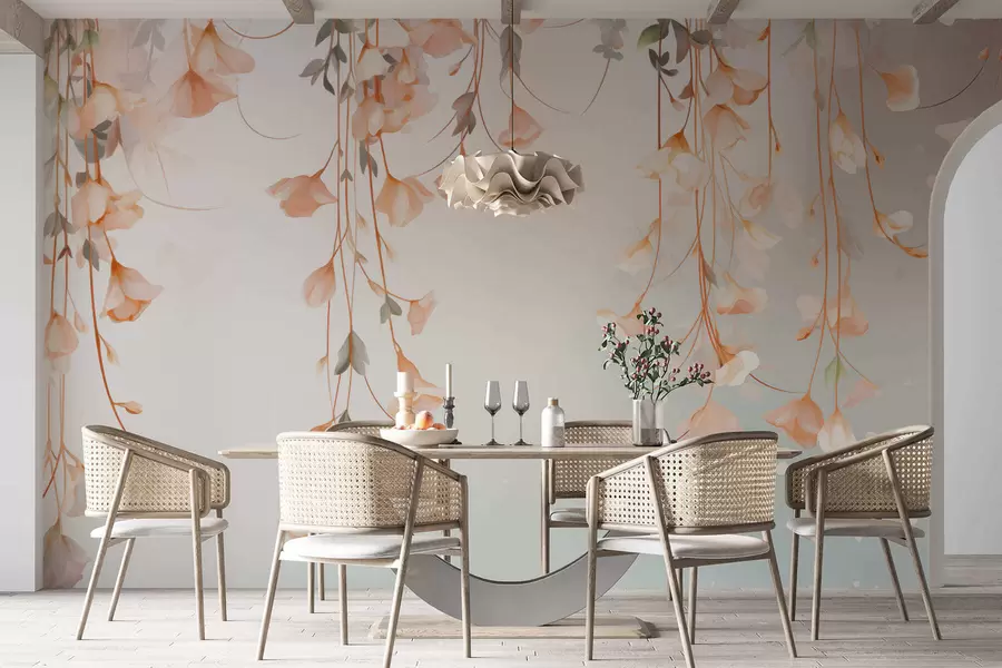 Fototapeedid Rippuvad lillede oksad w05344