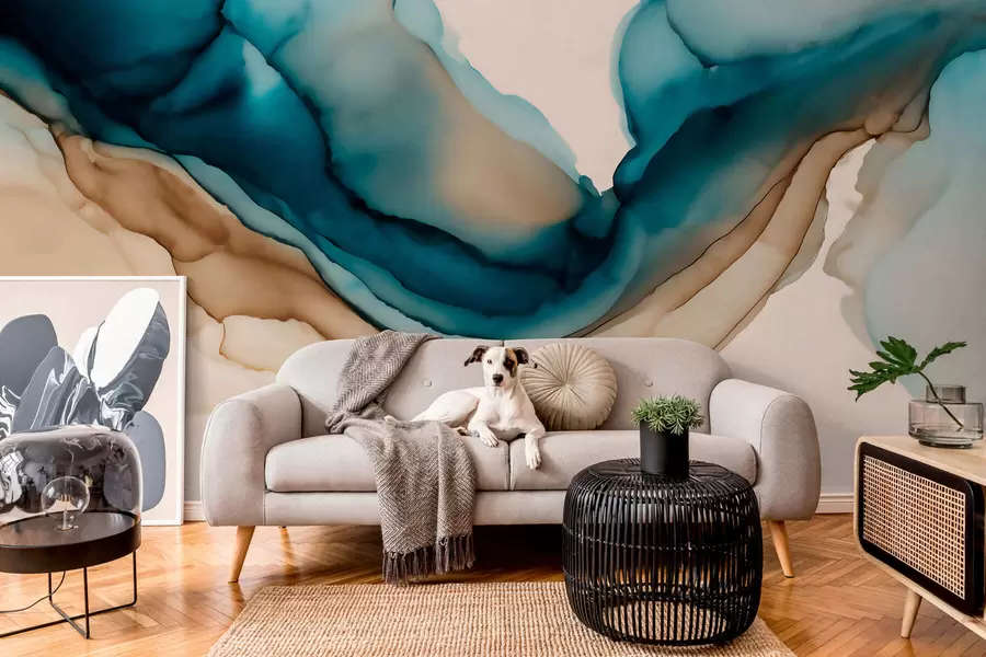 Fototapeedid abstraktne tekstuur alkoholivärvi stiilis w05238