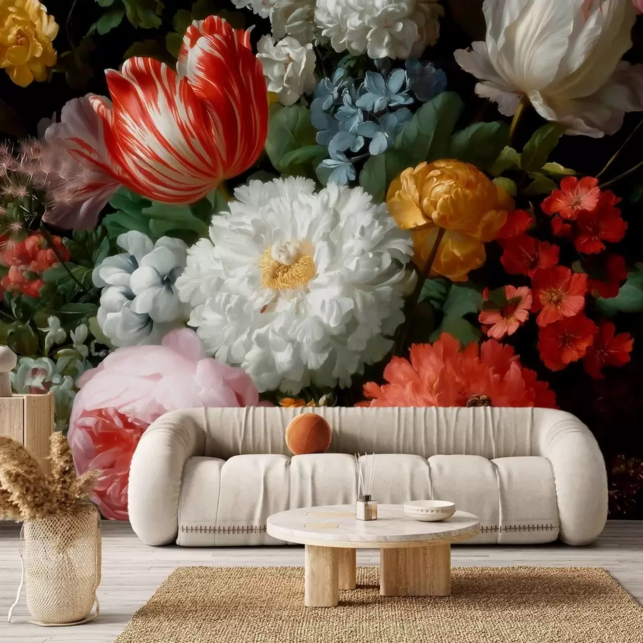 Fototapeedid Luksuslik lillekompositsioon kevadises aias w09676