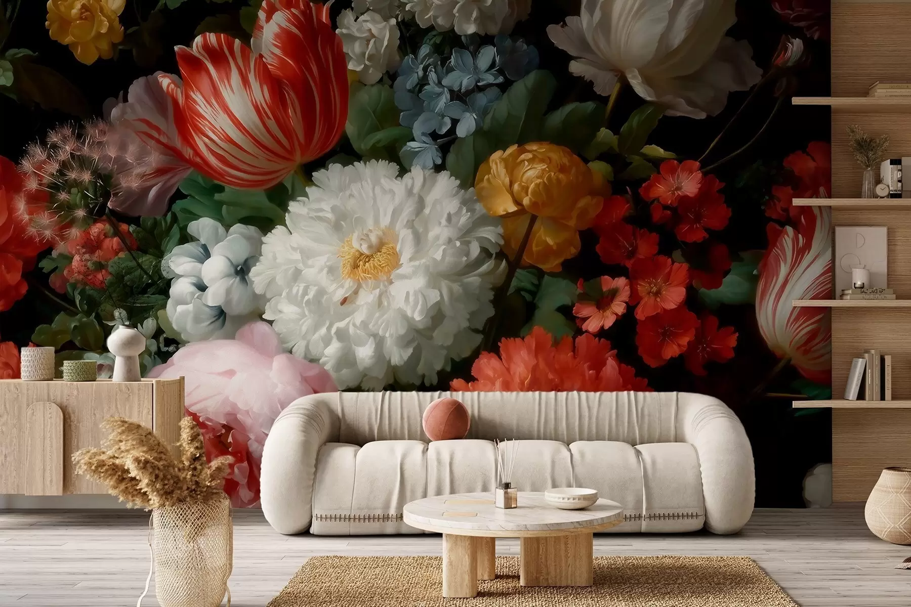 Fototapeedid Luksuslik lillekompositsioon kevadises aias w09676