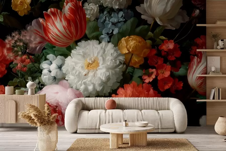 Fototapeedid Luksuslik lillekompositsioon kevadises aias w09676