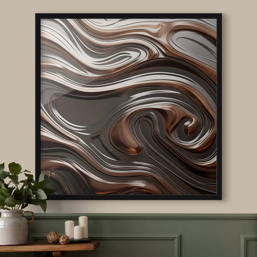 Fototapeedid Abstraktne kunst keerlevate mustritega f48399