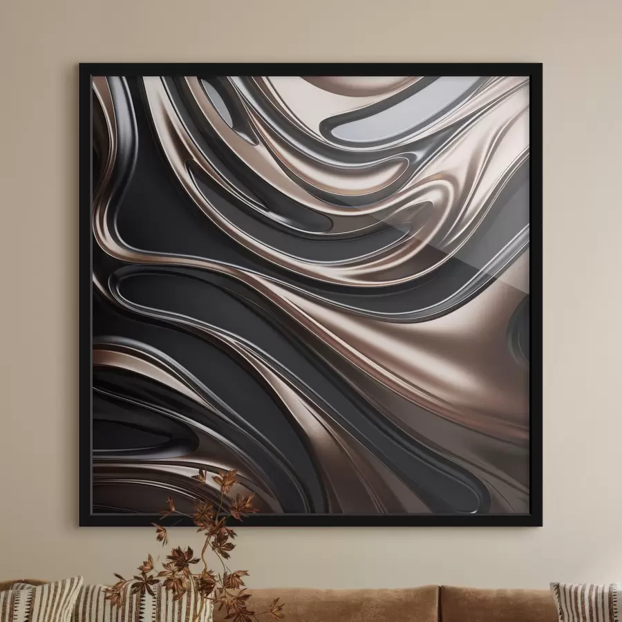 Fototapeedid Abstraktne kunst keerlevate mustritega f48400