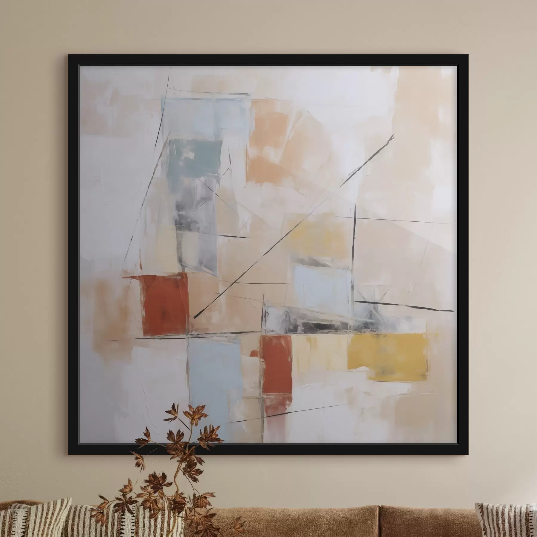 Fototapeedid Kulunud maali kaootiline abstraktne imitatsioon f48418