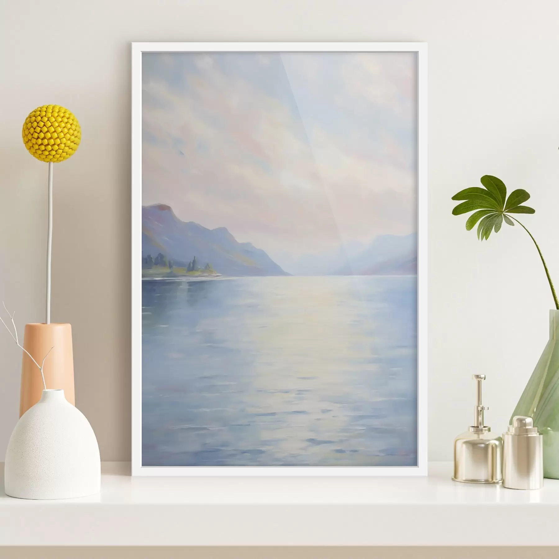 Fototapeedid Järve kujutav maal f48424