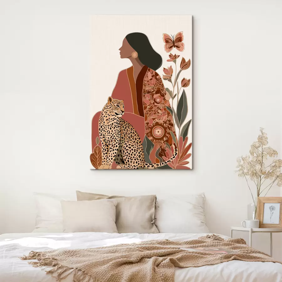 Pilt Lehtedega naine s48433