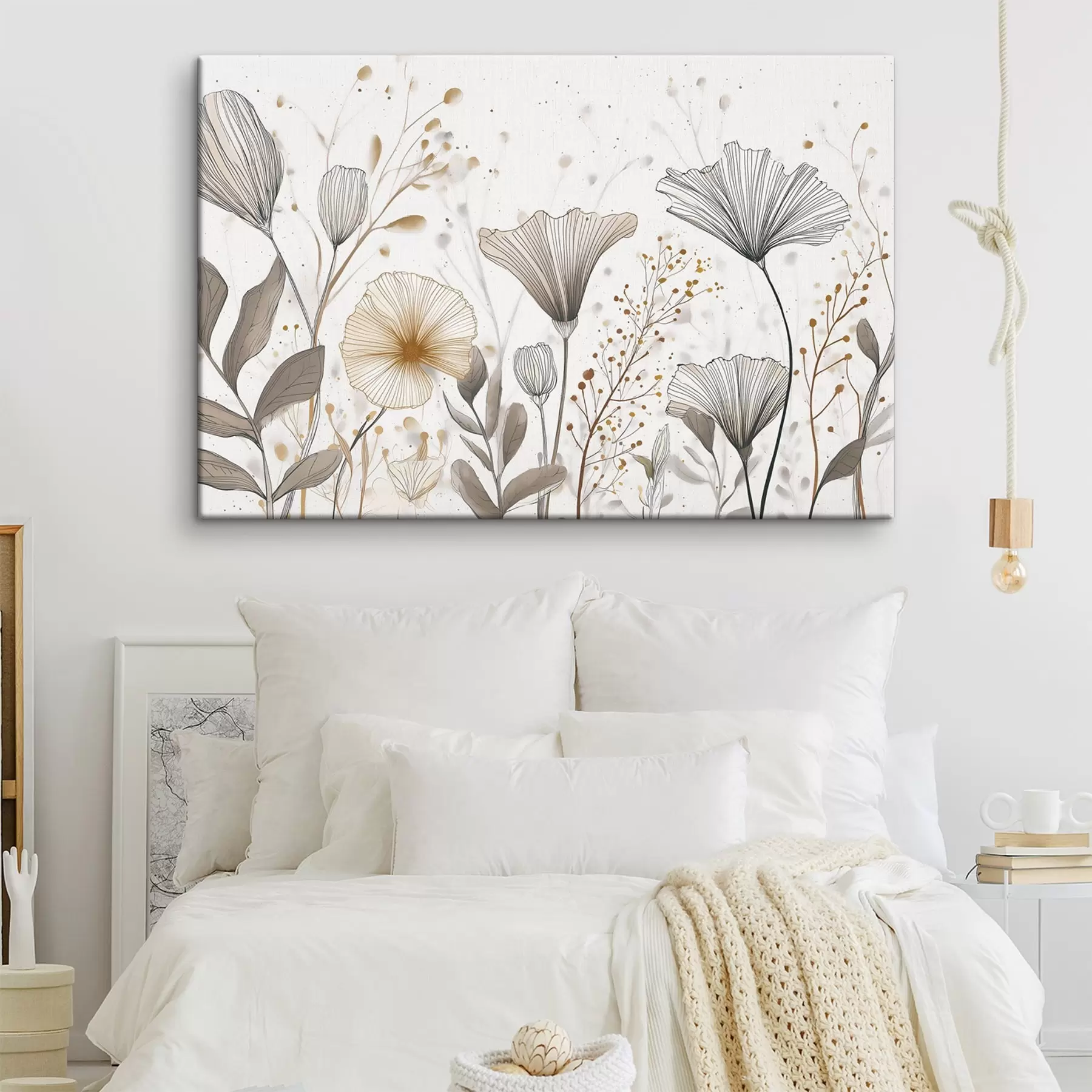 Pilt Graafilised lilled ja rohi, minimalism s48484