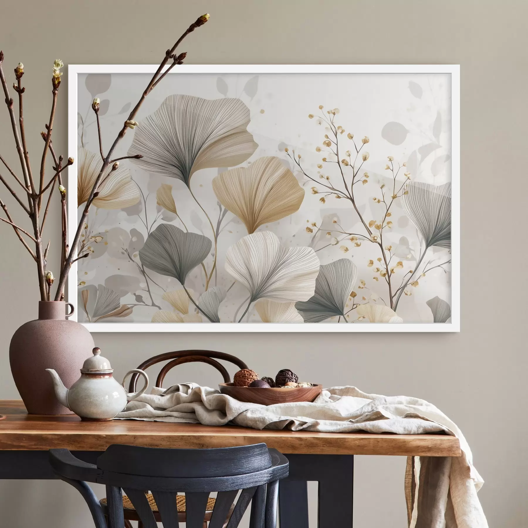 Fototapeedid Õrnad elevandiluu värvi õied f48486