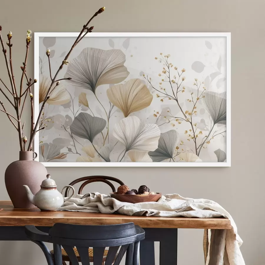 Fototapeedid Õrnad elevandiluu värvi õied f48486