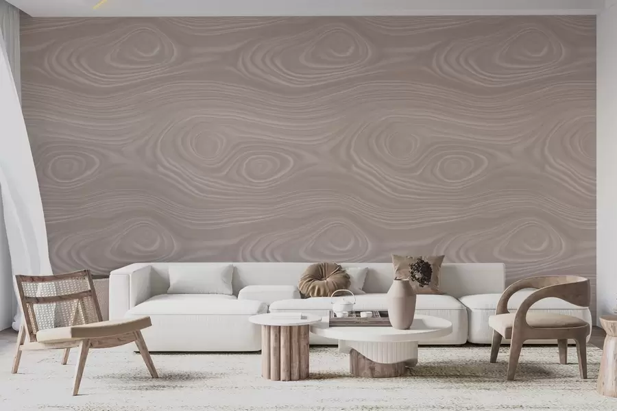 Fototapeedid Abstraktne beež mustriga, millel on sujuvad jooned ja loodusliku puidu tekstuuri imitatsioon w09681