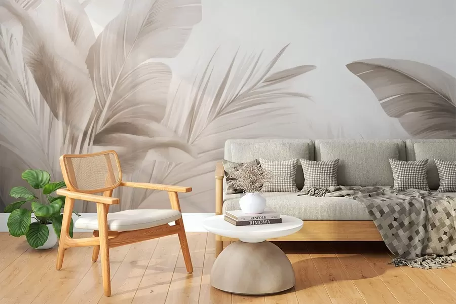 Fototapeedid Banaanilehed, pikad lehed w05377