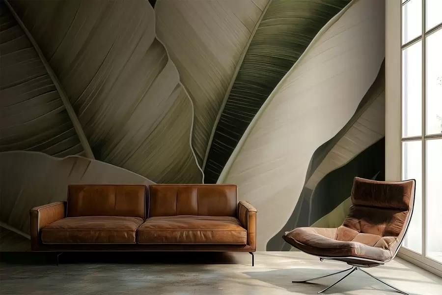 Fototapeedid Banaanilehed, pikad lehed w05403