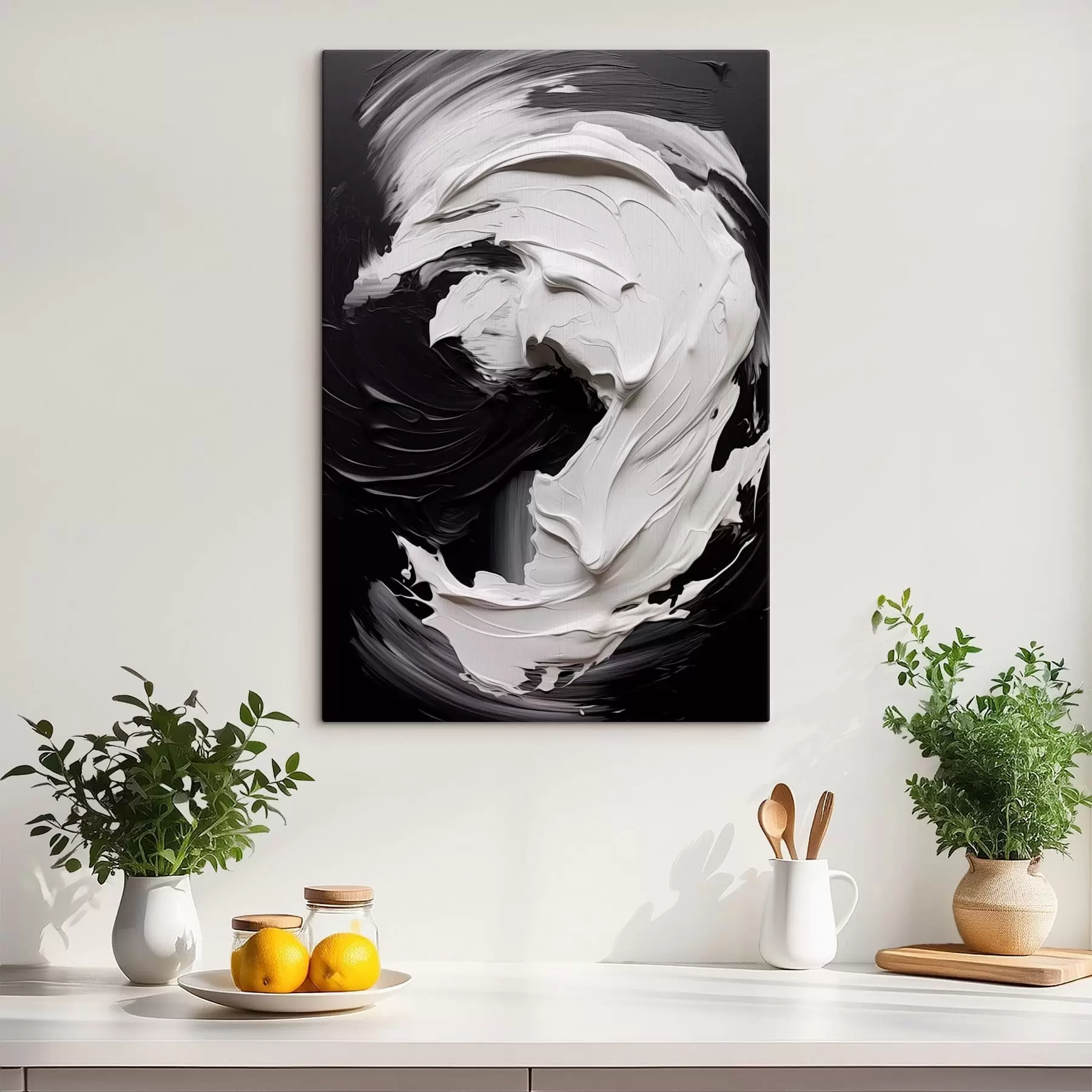 Pilt Abstraktsed mustvalged tekstuuriga jooned s48333