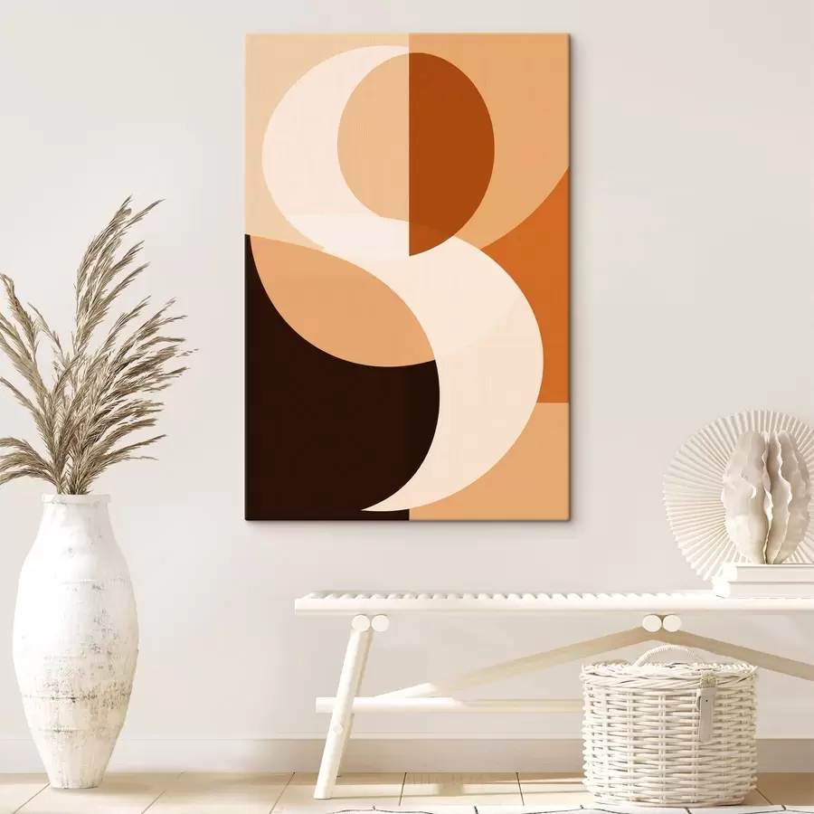 Pilt Geomeetrilised kujundid soojades beeži- ja pruunitoonides s48352