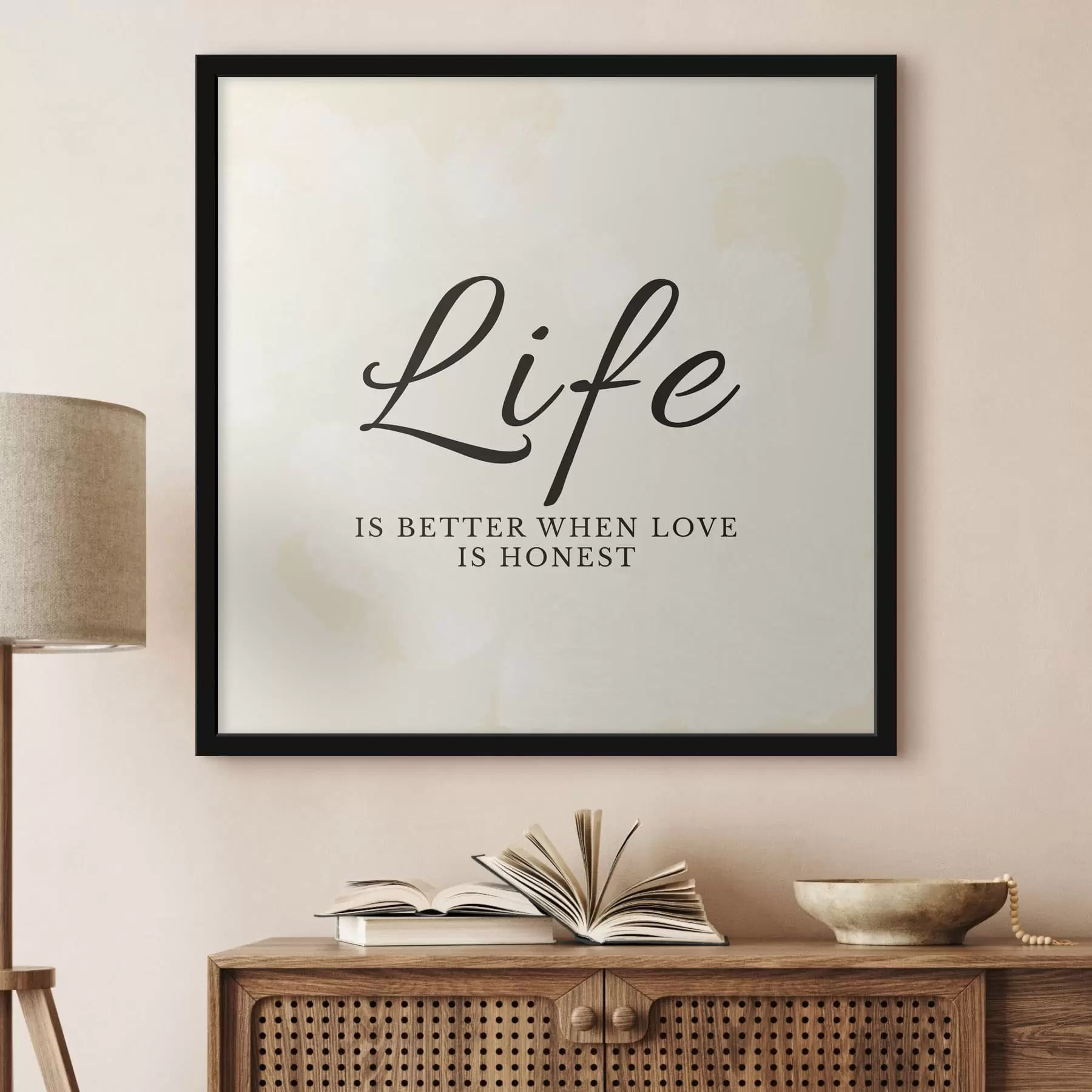 Fototapeedid Tekst „Life“ heledal tekstuurse taustal f48029