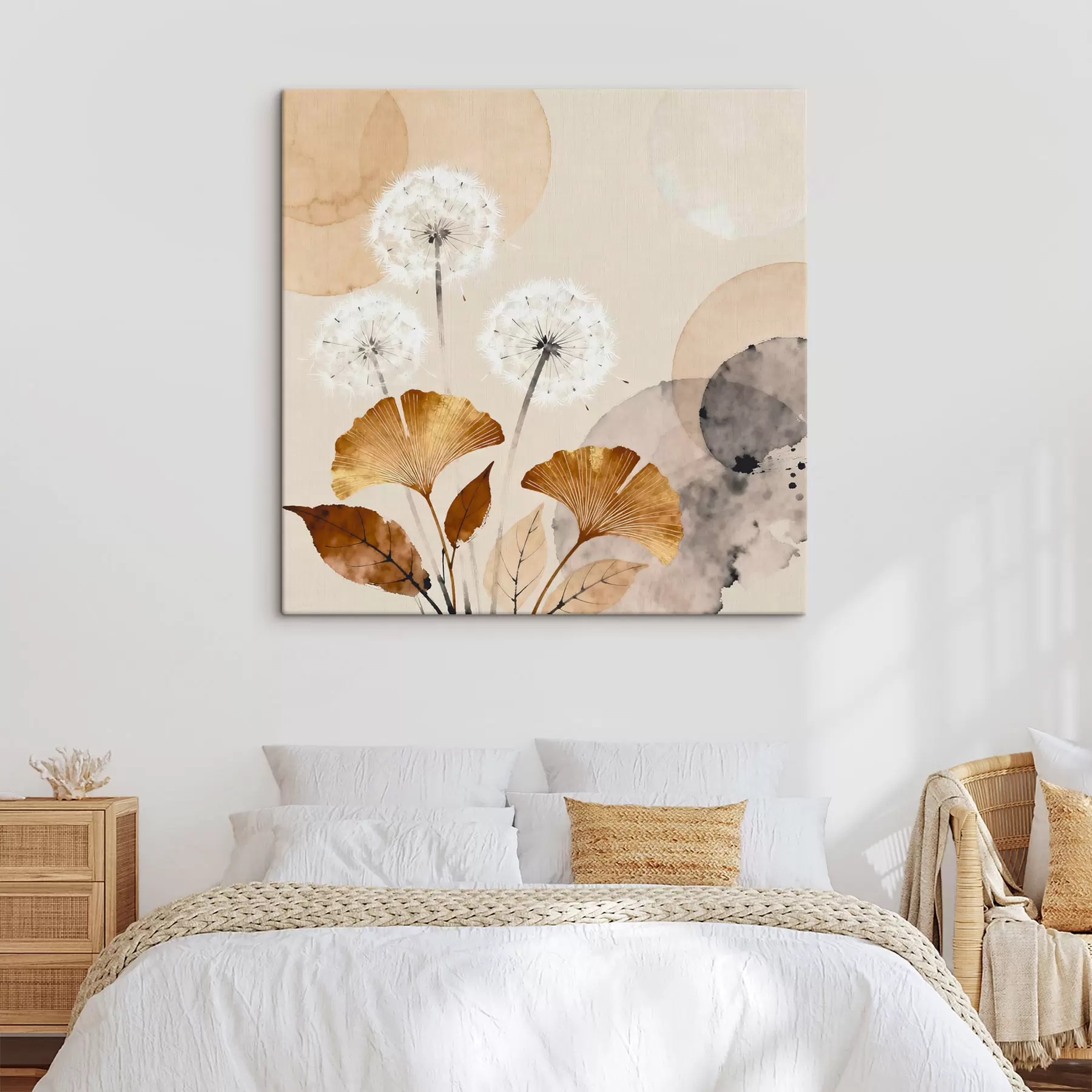 Pilt Abstraktsed võililled ja hõlmikpuu lehed s48279