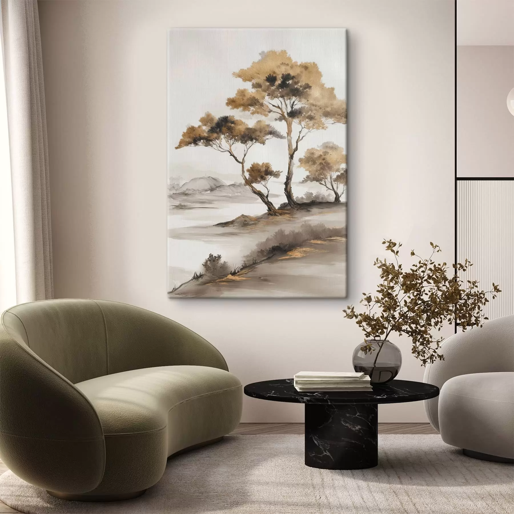 Pilt Abstraktne maastik puudega s48512