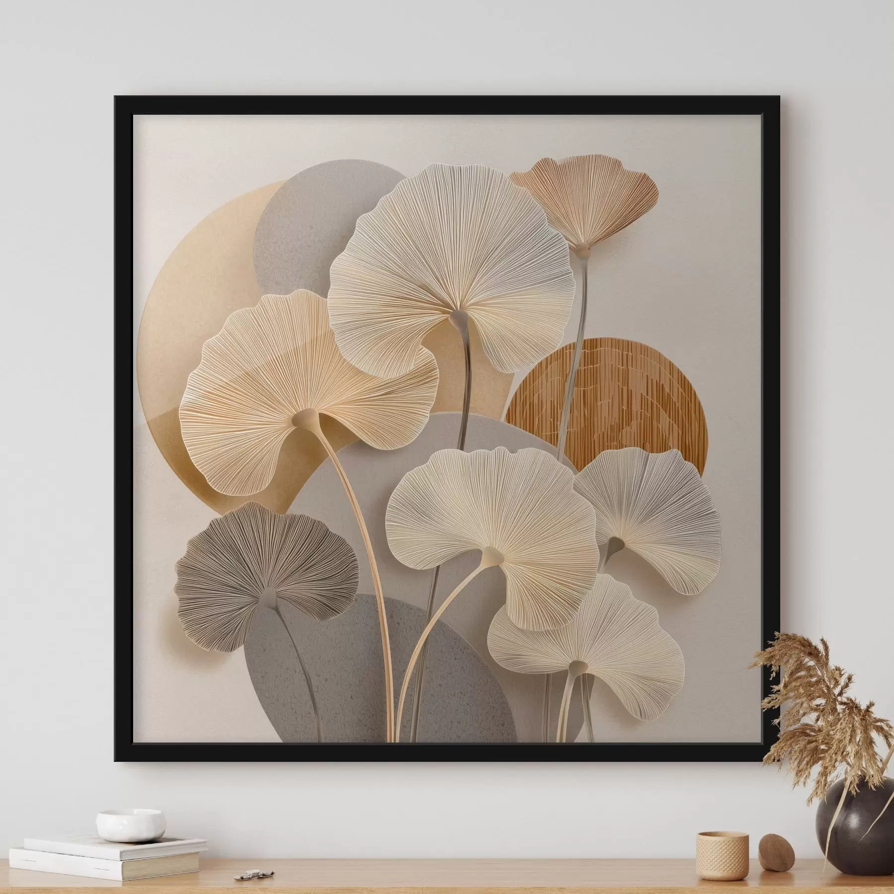 Fototapeedid Ginkgo lehtede abstraktsed kujutised f48509