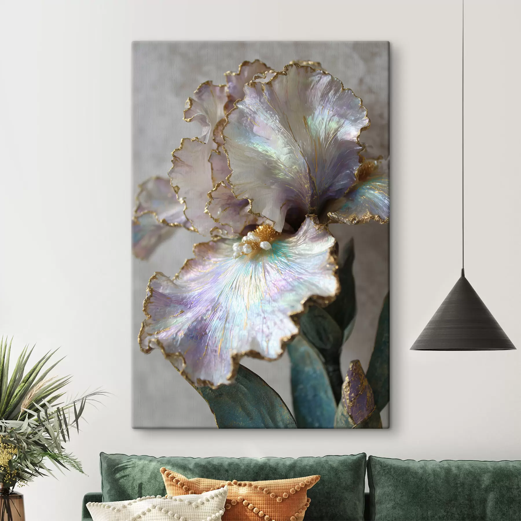 Pilt dekoratiivses stiilis iirislill s48535
