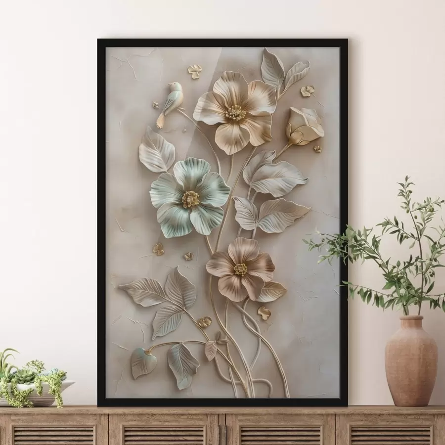 Fototapeedid õitsemas aprikoosipuuoks akvarellistiilis f48527