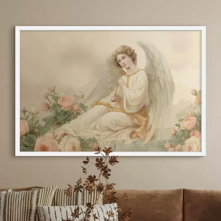 Fototapeedid fantaasiatüdruk paberist stiilis illustratsioonil f48554