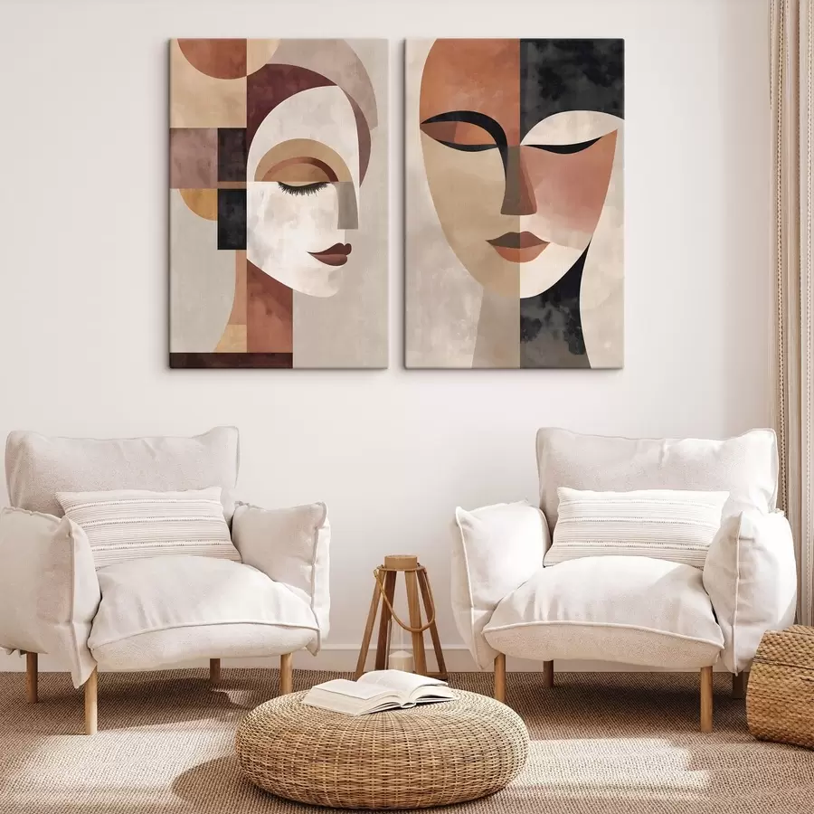 Pilt abstraktsed naiste näod m30258