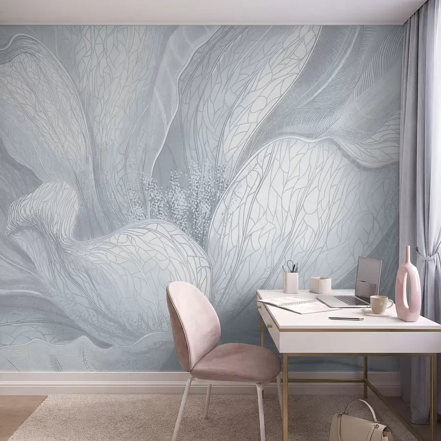 Fototapeedid Abstraktne lill jahedates sinistes toonides w05119v2