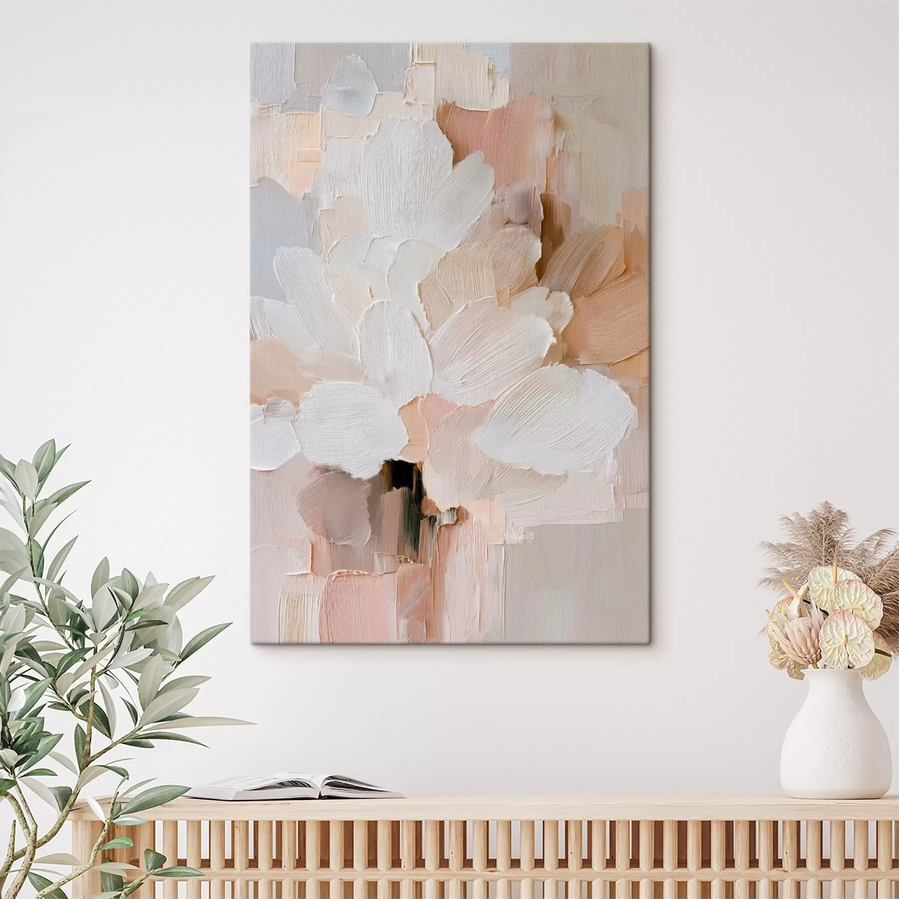 Pilt Stiliseeritud lilleillustratsioon paksude pintslitõmmetega s48193