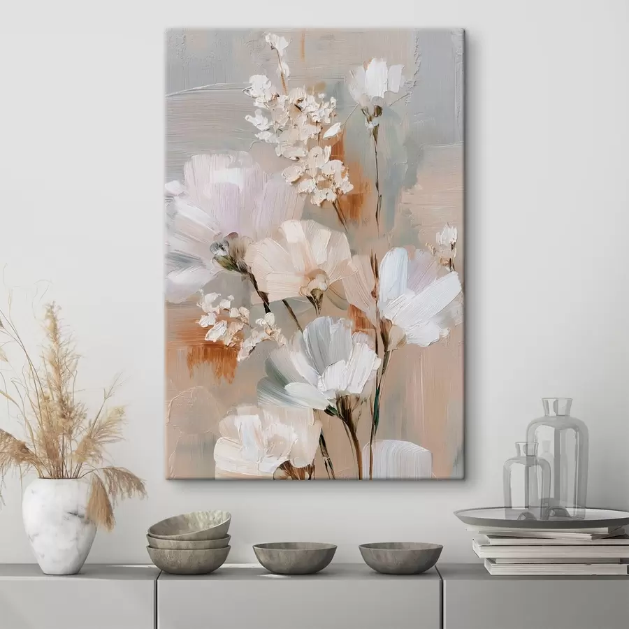 Pilt Pastelltoonides lillekompositsioon õlimaalistiilis s48194