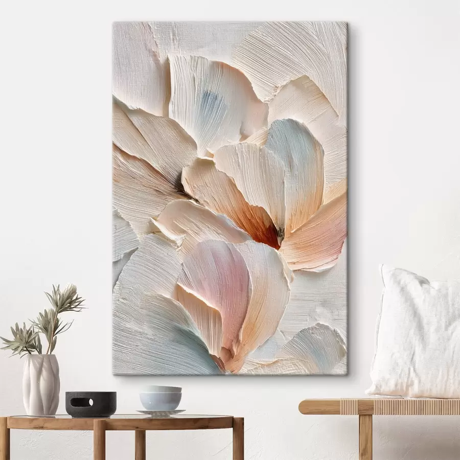 Pilt Stiliseeritud kompositsioon paksude pintslitõmmetega heledal taustal s48200