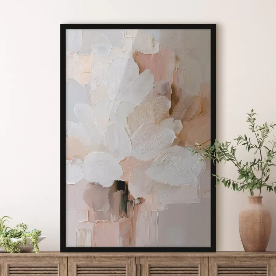 Fototapeedid Stiliseeritud lilleillustratsioon paksude pintslitõmmetega f48193