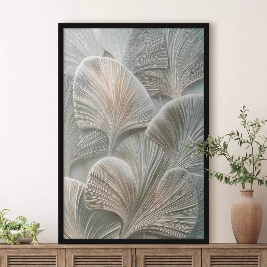 Fototapeedid Kunstiline illustratsioon reljeefsete lehtedega kaasaegses basreljeefistiilis f48210