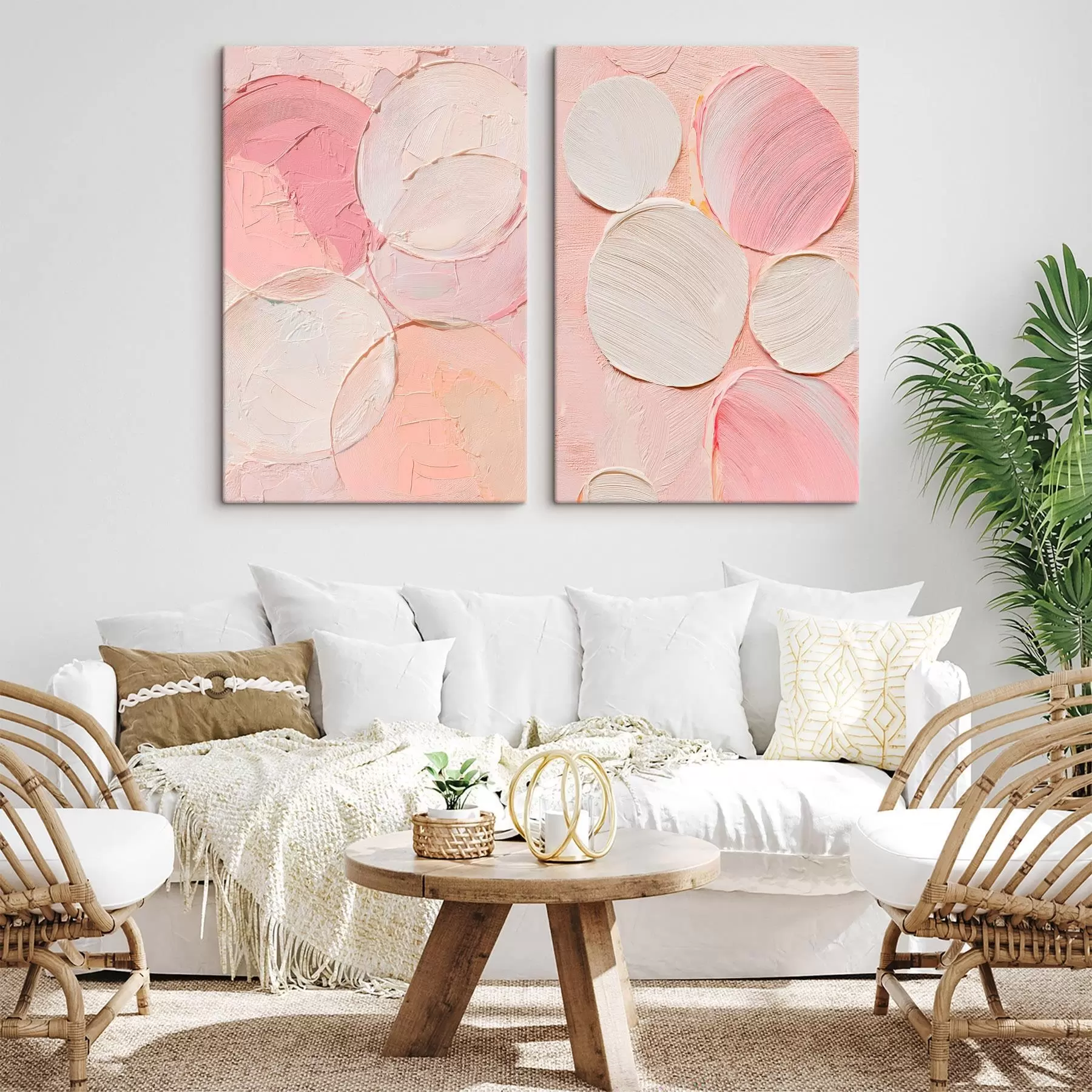 Pilt Ümarate vormide ja pehmete toonide harmoonia kunstilises stiilis m30141