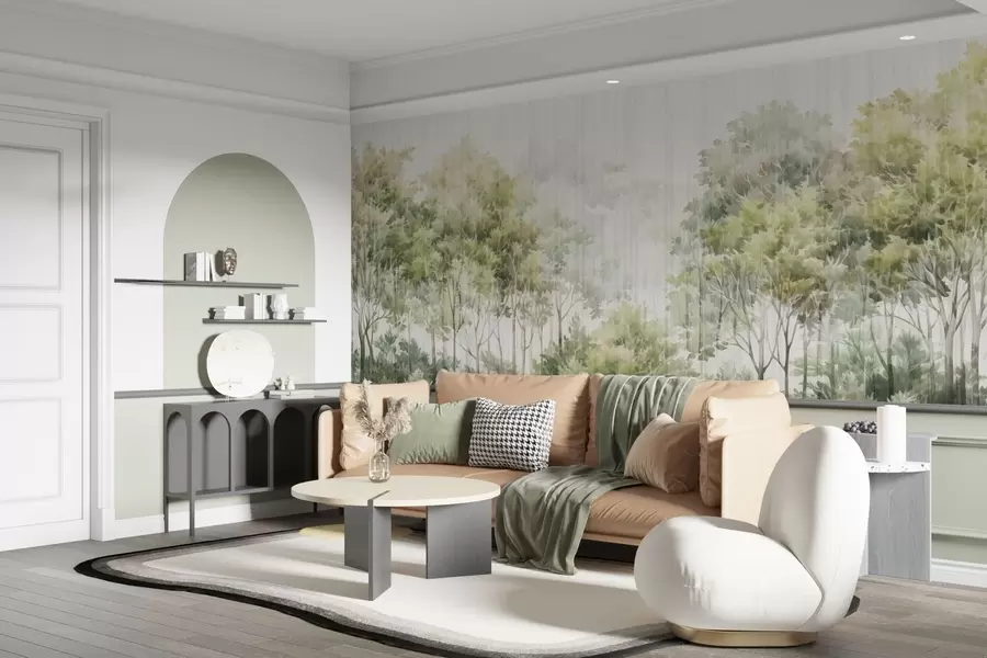 Fototapeedid Lehtpuumets ja jooned w05442