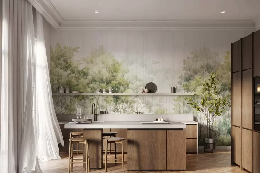 Fototapeedid Lehtpuumets ja jooned w05442