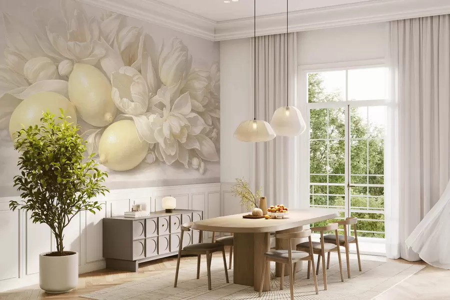 Fototapeedid Õrn lillekimp sidrunitega w05449