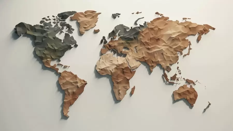 Fototapeedid Abstraktne maailmakaart c00011