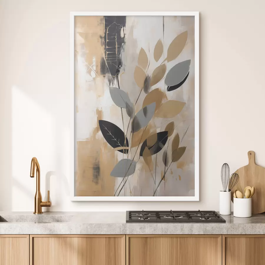 Fototapeedid Abstraktsioon lehtedega oksaga f48609