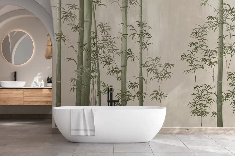 Fototapeedid Hele roheline bambus  w05120v1