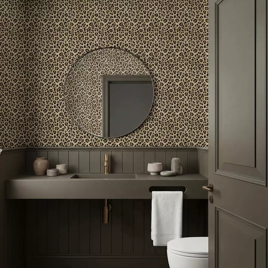 Fototapeedid Leopardimuster täppidega heledal taustal a01151