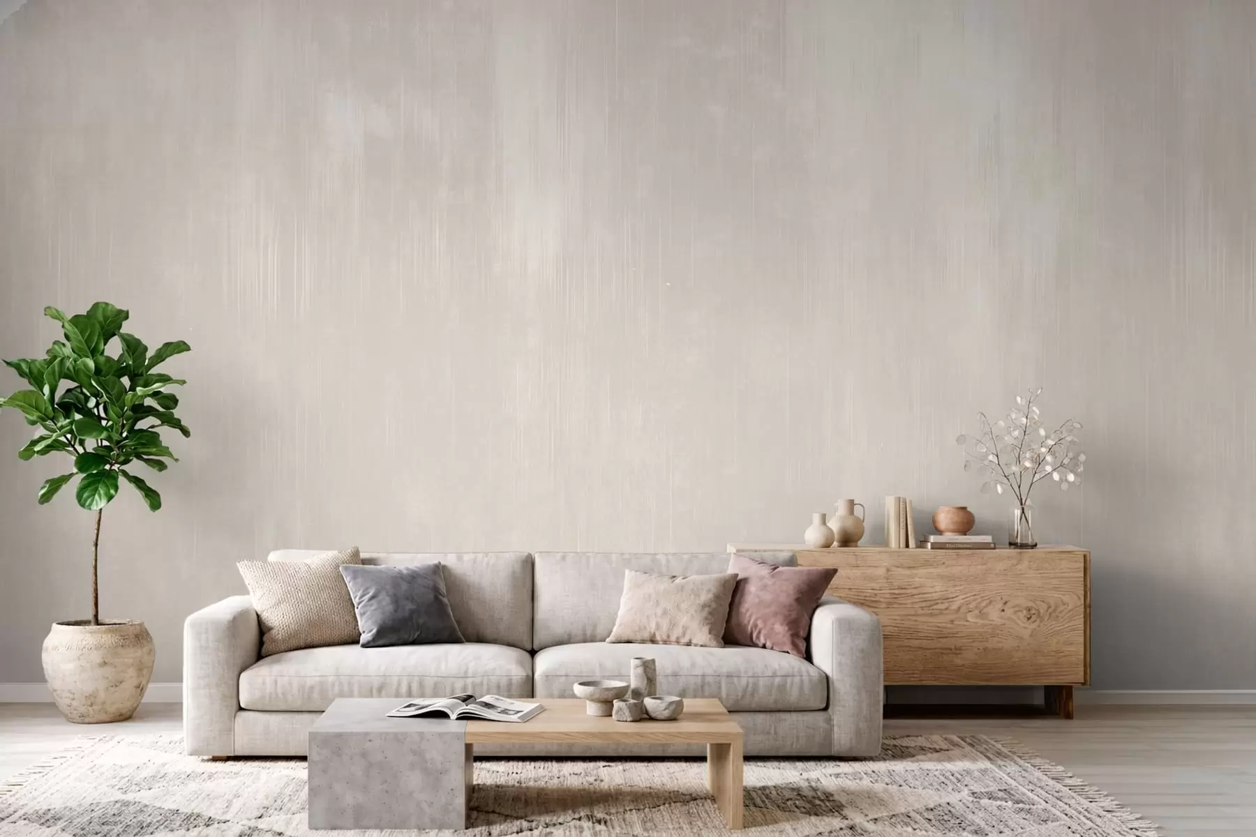 Fototapeedid Hele beež taust, millel on õrn vertikaalne tekstuur w05121