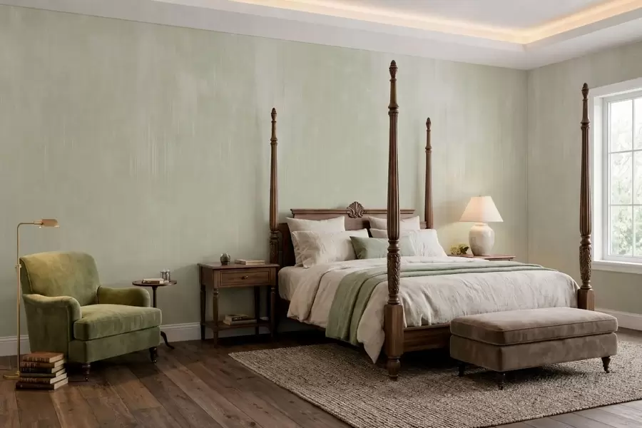 Fototapeedid Hele roheline taust kerge vertikaalse tekstuuriga w05121v3