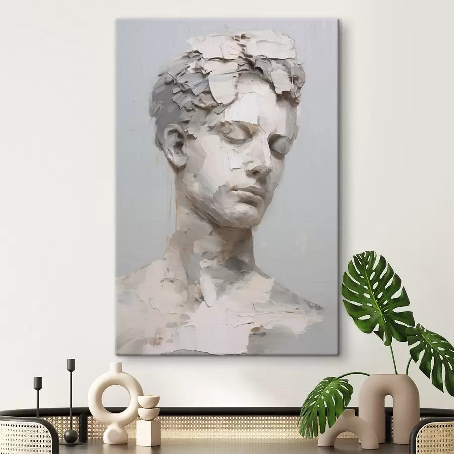 Pilt Antiikne mehe büst, maali imitatsioon s48671