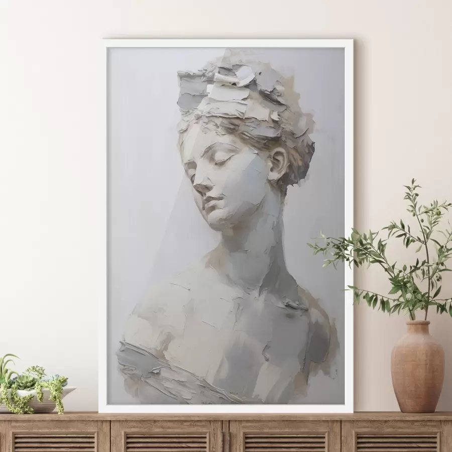 Fototapeedid Antiikne naise büst, maali imitatsioon f48670