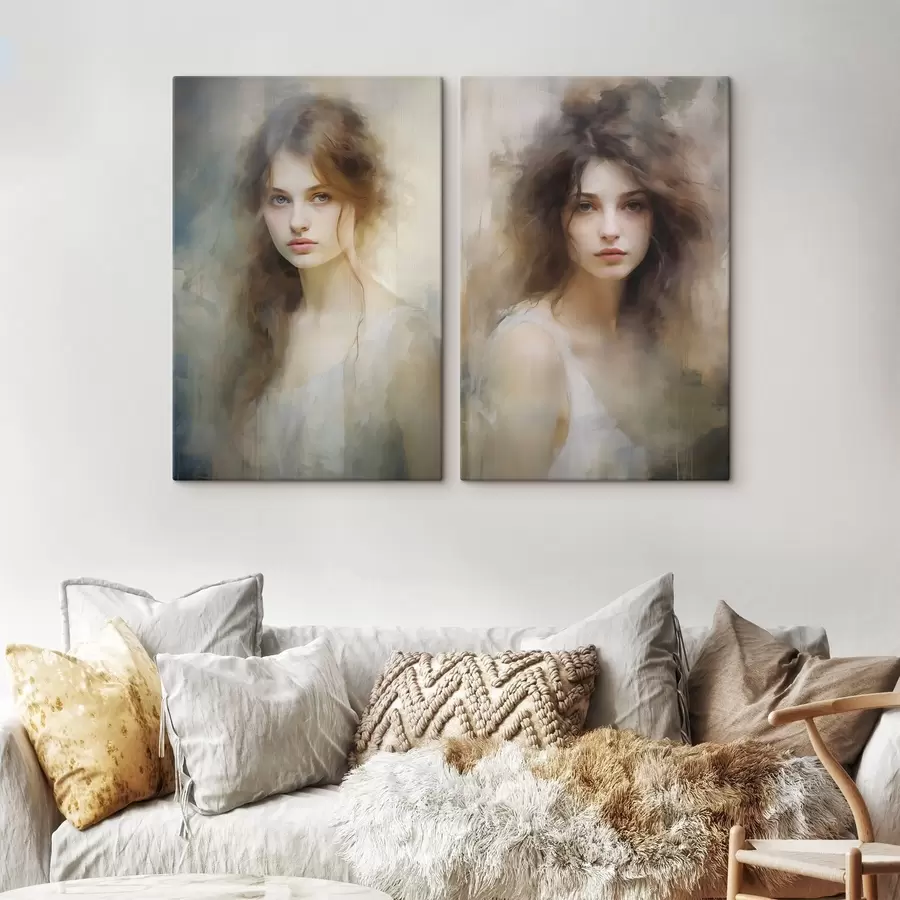 Fototapeedid Tüdruku imitatsioonimaal m30299