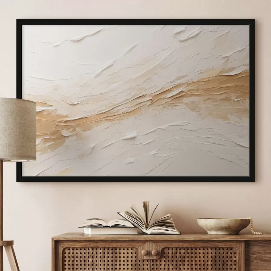 Fototapeedid Kerge tekstuur, millel on näha pintslitõmbed ja beežid varjundid f48616