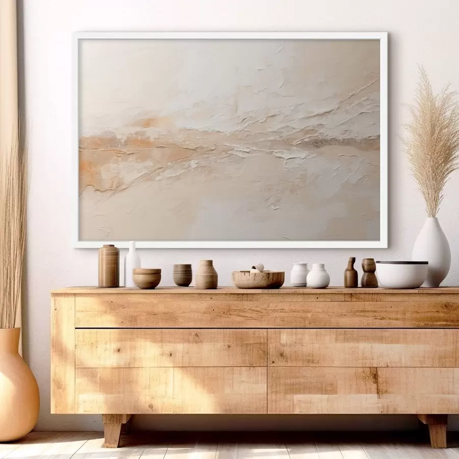 Fototapeedid Abstraktne tekstuur soojade beežide joontega f48625