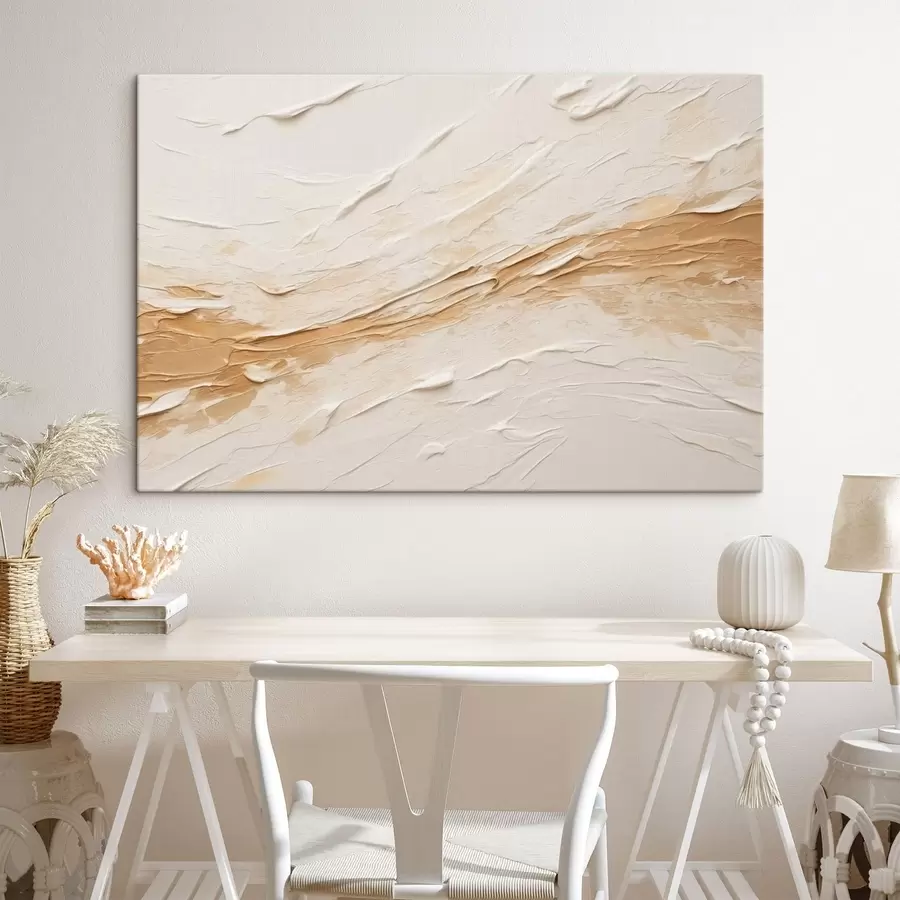 Pilt Kerge tekstuur, millel on näha pintslitõmbed ja beežid varjundid s48616