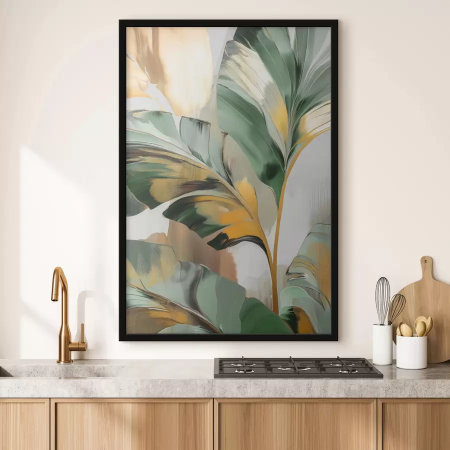 Fototapeedid Abstraktsed troopilised lehed f48665