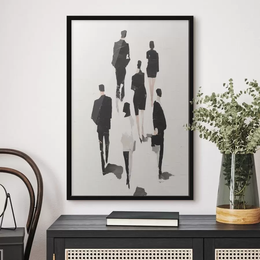 Fototapeedid Abstraktsioon inimeste siluetidega f48667